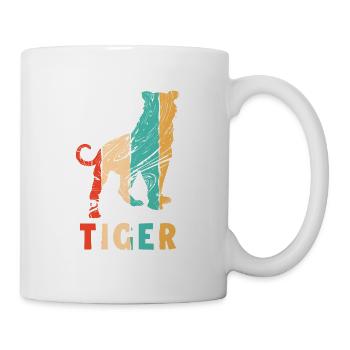 Retro Wildcat Big Cat King Tiger Siberian - Mug - white - Right