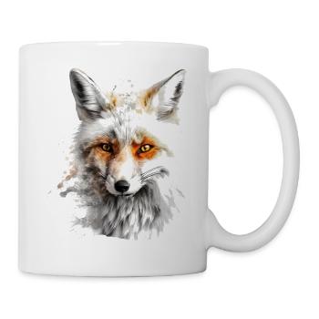 Fuchs Tierliebhaber Geschenk Wildtier Tier Motiv - Tasse - Weiß - Rechts