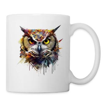 Owl Night Bird Bird Animal Gift Art - Mug - white - Right