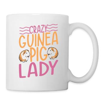 Crazy Guinea Pig Lady Cavy Lover Rodent - Mug - white - Right