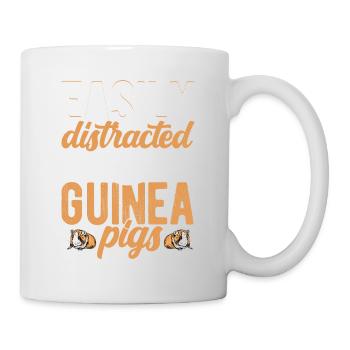 Easily Distracted By Guinea Pigs Cavy Lover Rodent - Mug - white - Right