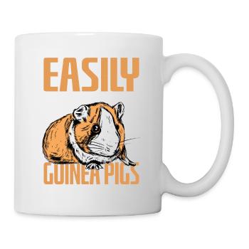 Easily Distracted By Guinea Pigs Rodent Cavy Lover - Mug - white - Right