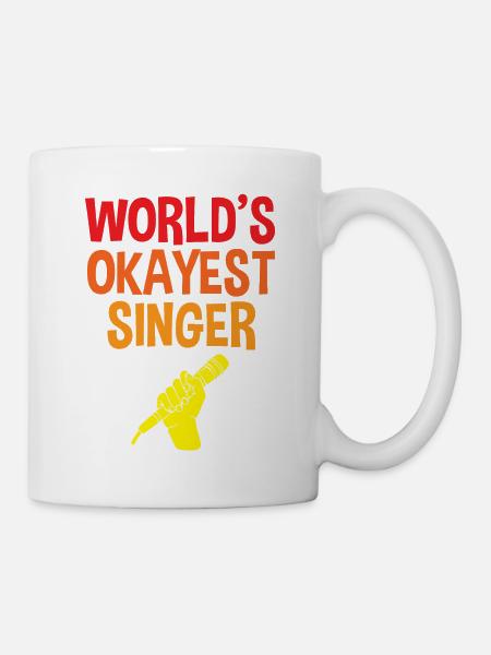 World's Okest Singer 4 - Tasse - Weiß