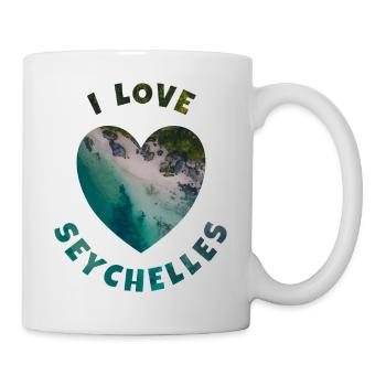 I Love Seychelles Seychellen Liebe - Tasse - Weiß - Rechts