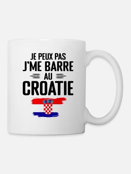 Je Peux Pas J'me Barre Au Croatie - Mug blanc - blanc