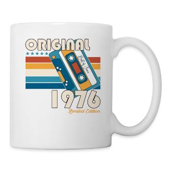 47. Geburtstag Mann Juni Jahrgang 1976 Kassette - Tasse - Weiß - Rechts
