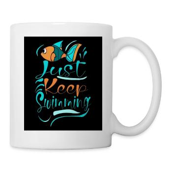WHALES JUST KEEP SWIMMING - Mug - white - Right