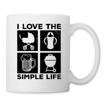 I Love The Simple Life - Happy Fathers Day First F - Mug - white - Right