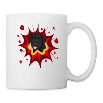 Comic Dog Design - Pow - Russian Terrier - Mug - white - Right