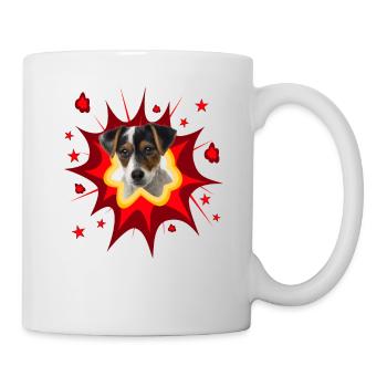 Conception de chien comique - Pow - Parson Russel Terrier - Mug blanc - blanc - Droite