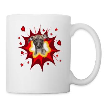 Conception de chien comique - Pow - Whippet - Mug blanc - blanc - Droite