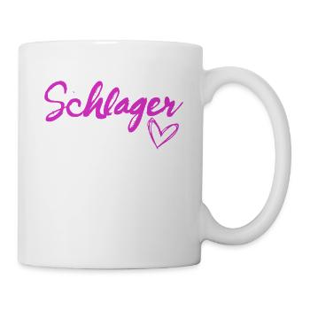 Schlager im Herzen Schlagermusik - Tasse - Weiß - Rechts
