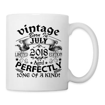 Juli 2018 | Jahrgang 2018 | geboren im Juli - Tasse - Weiß - Rechts