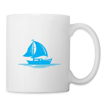 Segeln Geschenk Segelboot Bootfahren Kapitän - Tasse - Weiß - Rechts