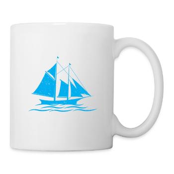 Segeln Geschenk Segelboot Bootfahren Kapitän - Tasse - Weiß - Rechts
