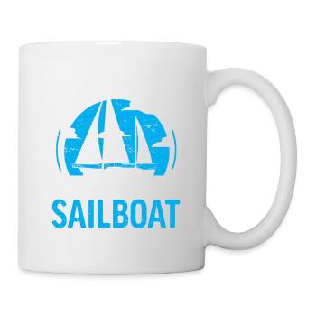 Segeln Geschenk Segelboot Bootfahren Kapitän - Tasse - Weiß - Rechts