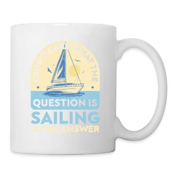 Segeln Geschenk Segelboot Bootfahren Kapitän - Tasse - Weiß - Rechts