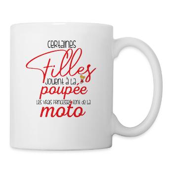 Princesses En Moto - Mug blanc - blanc - Droite