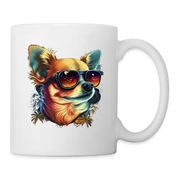 Chihuahua | Abstrakte Malerei | Farbe | Niedlicher - Tasse - Weiß - Rechts