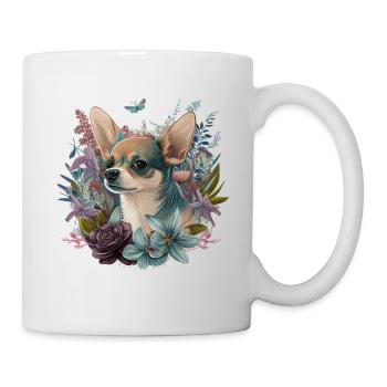 Chihuahua | Abstrakte Malerei | Farbe | Niedlicher - Tasse - Weiß - Rechts