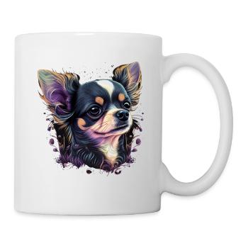 Chihuahua | Abstrakte Malerei | Farbe | Niedlicher - Tasse - Weiß - Rechts