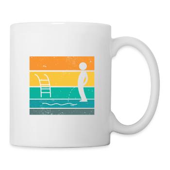I Pee In Pools Funny Peeing In Pools Humor - Tasse - Weiß - Rechts