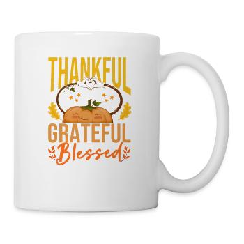 Pumpkin Thankful Grateful Sped Teacher Autumn - Mug - white - Right