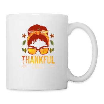 Une sucette reconnaissante drôle de feuilles d’automne - Mug blanc - blanc - Droite