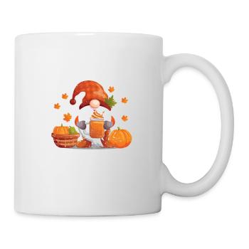 Autumn Leaves Gnome Coffee Funny Autumn Season - Mug - white - Right
