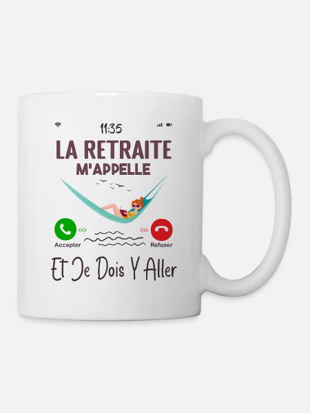 Retraité Femme Humour La Retraite M'appelle Cadeau - Mug blanc - blanc