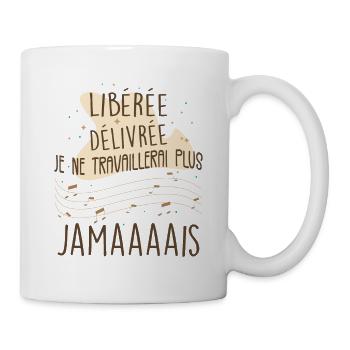 Idée Cadeau Retraite Femme Libérée, Délivrée - Mug blanc - blanc - Droite