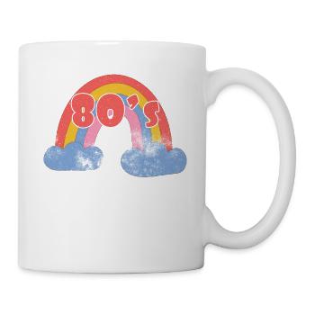 80s Retro CostumeTheme Party Costume 90s Party - Mug - white - Right