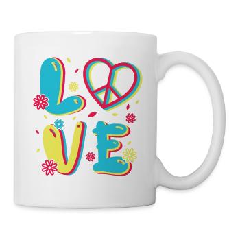 80s Retro CostumeTheme Party Costume 90s Party - Mug - white - Right