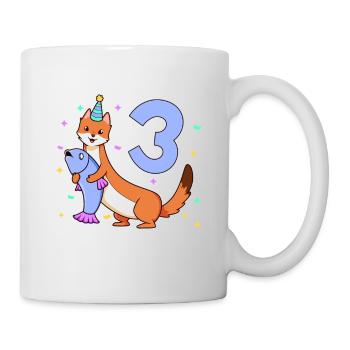 With Wiesel - Children's Birthday 3 Years - Mug - white - Right
