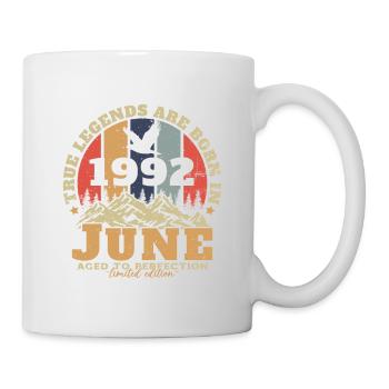 1992 Retro Vintage Born in June 1992 Anniversary - Mug - white - Right