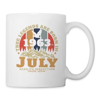 Jahrgang geboren Juli 1963 Geburtstag Juli 1963 - Tasse - Weiß - Rechts