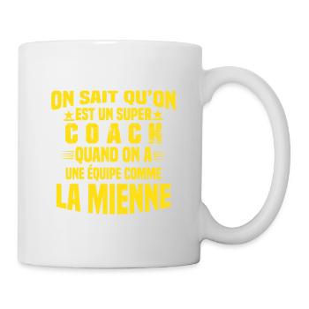 Un Super Coach Cadeau Entraîneur Sportif Humour - Mug blanc - blanc - Droite