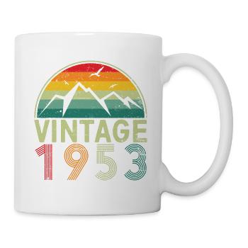 Célébrons 70 ans de génial depuis 1953Unique D - Mug blanc - blanc - Droite