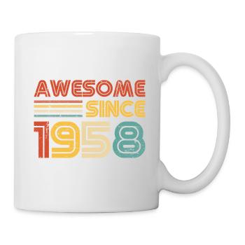 Vintage 1958 65th Birthday 65 Years of Strength - Mug - white - Right