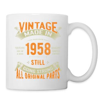 Vintage 1958 65th Birthday 65 Years of StrengthUni - Mug - white - Right