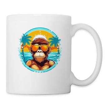 Monkey Beach Escape: Heben Sie sich diesen Sommer von der Masse ab - Tasse - Weiß - Rechts