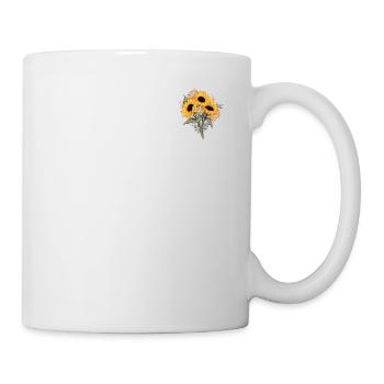 Cute Sunflower Lover Patch Floral Flower Humor - Mug - white - Right