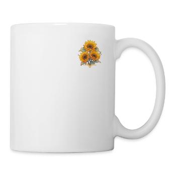 Cool Three Sunflower Bouquet Patch Funny Floral - Mug blanc - blanc - Droite