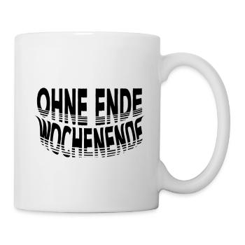 Ohne Ende Wochenende | Weekend Party Time Disko - Tasse - Weiß - Rechts