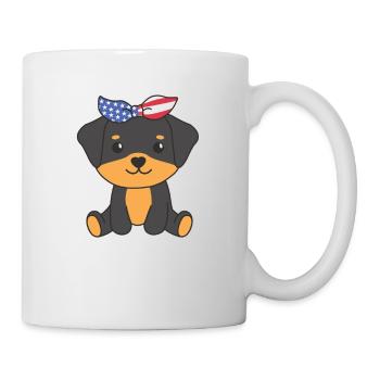 4 juillet American Rottweiler for Kids USA - Mug blanc - blanc - Droite