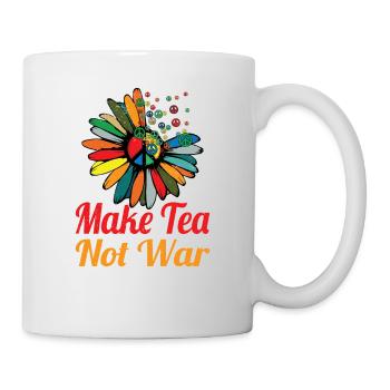 Hippie Peace Sign Peace Flowers Flower Child - Mug - white - Right