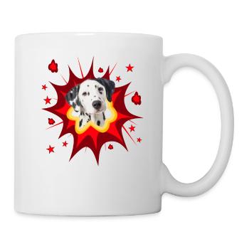 Conception de chien comique - Pow - Dalmatien - Mug blanc - blanc - Droite