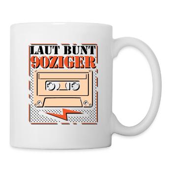 Laut Bunt 90ziger - Tasse - Weiß - Rechts