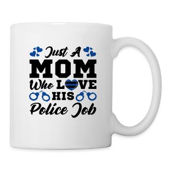 Polizei Polizist Polizeibeamte - Tasse - Weiß - Rechts