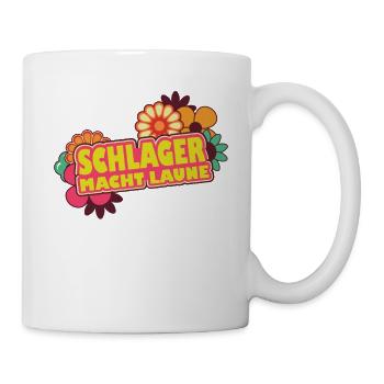 Schlager macht Laune Schlagermusik Schlagerparty - Tasse - Weiß - Rechts